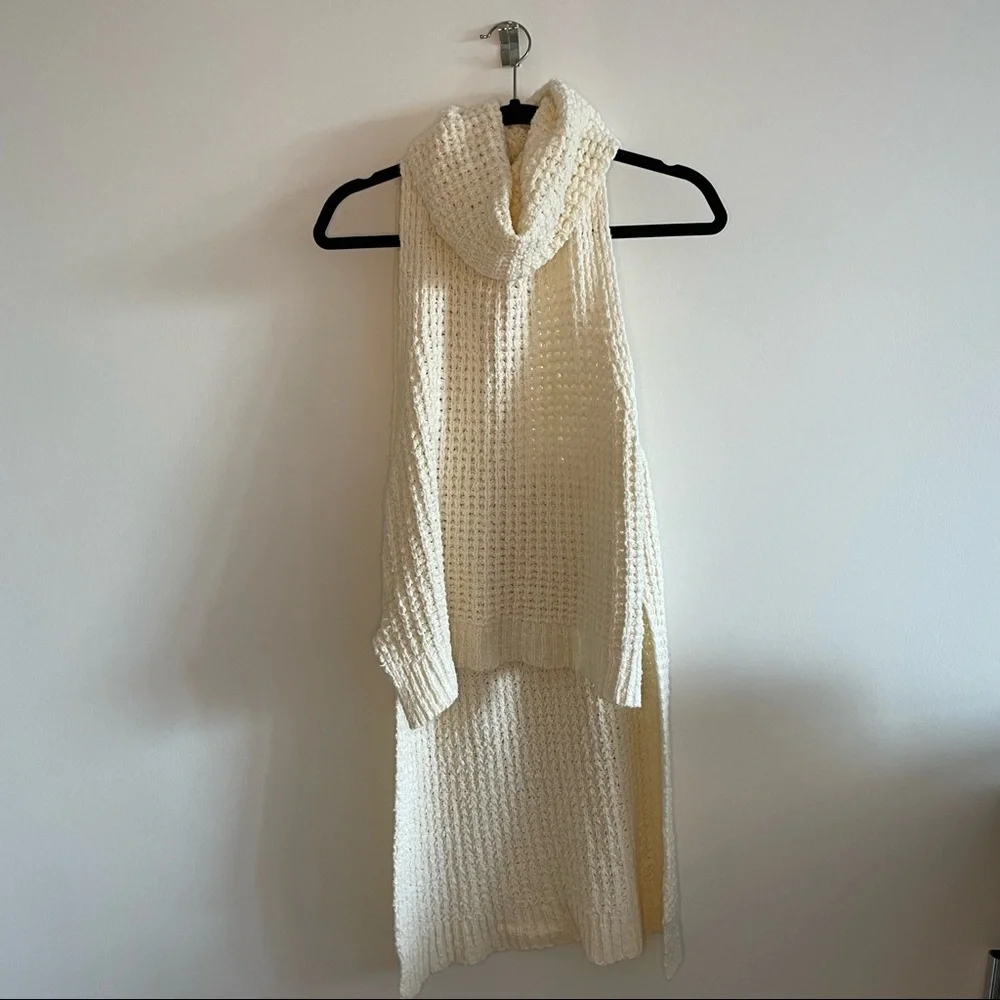 Free people hi-lo sleeveless turtleneck sweater - Picture 1 of 2